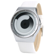 Montre de sport Ă quartz pour homme, bracelet blanc, cadran blanc, tendance et minimaliste