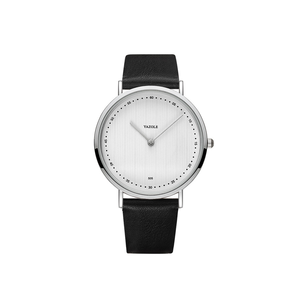 Montres à quartz de luxe pour hommes (noir et blanc) - Montres-bracelets décontractées pour hommes