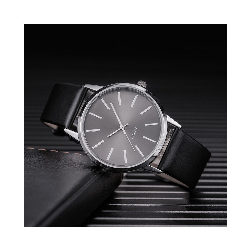 Montres à quartz pour hommes (noir) 2022, marque de luxe, bracelet en cuir marron, montre-bracelet décontractée