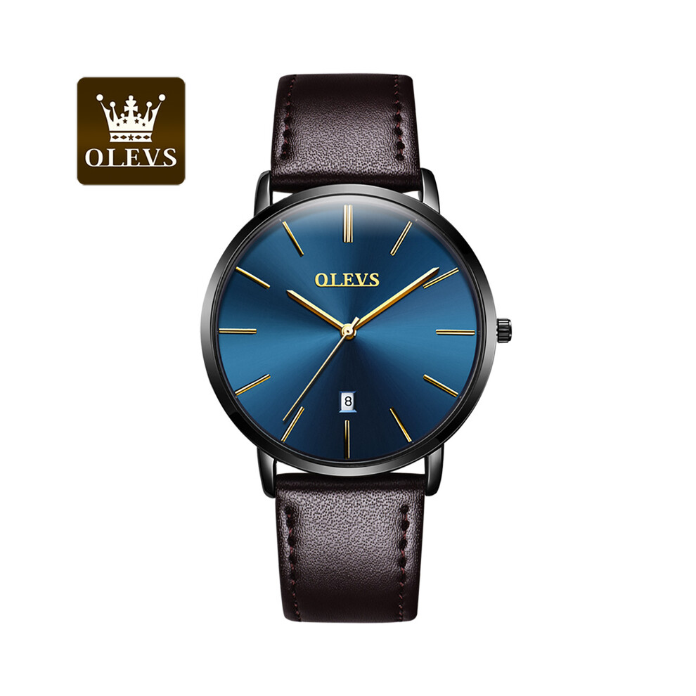 (7) Montre OLEVS pour hommes, montre-bracelet à quartz de luxe de marque supérieure, sport décontracté,
