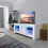 Dripex 130cm LED TV Unit with Drawer and Shelves 5