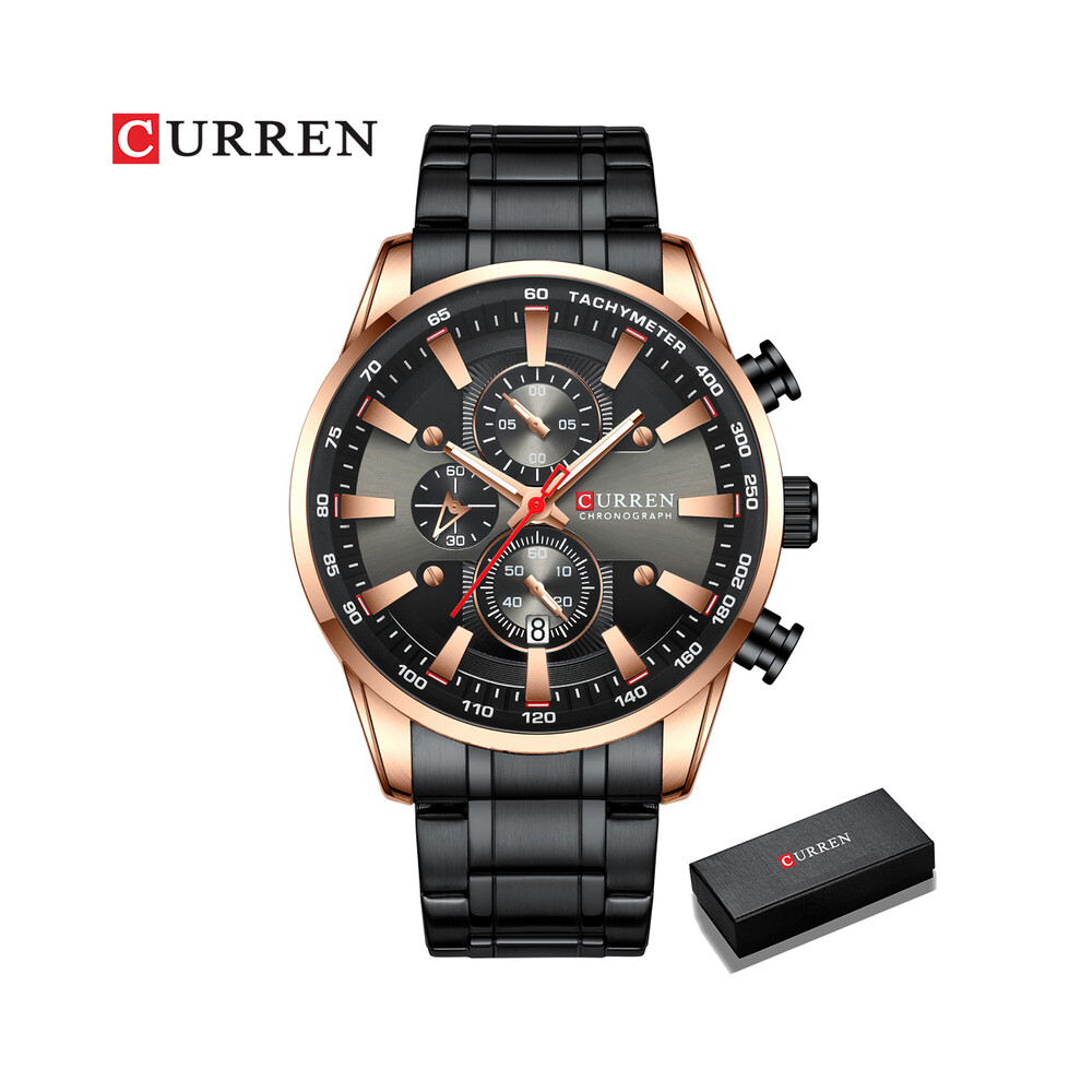 (boîte rose noire) Montres homme Montres-bracelets chronographes sportives de luxe pour hommes Bracelet