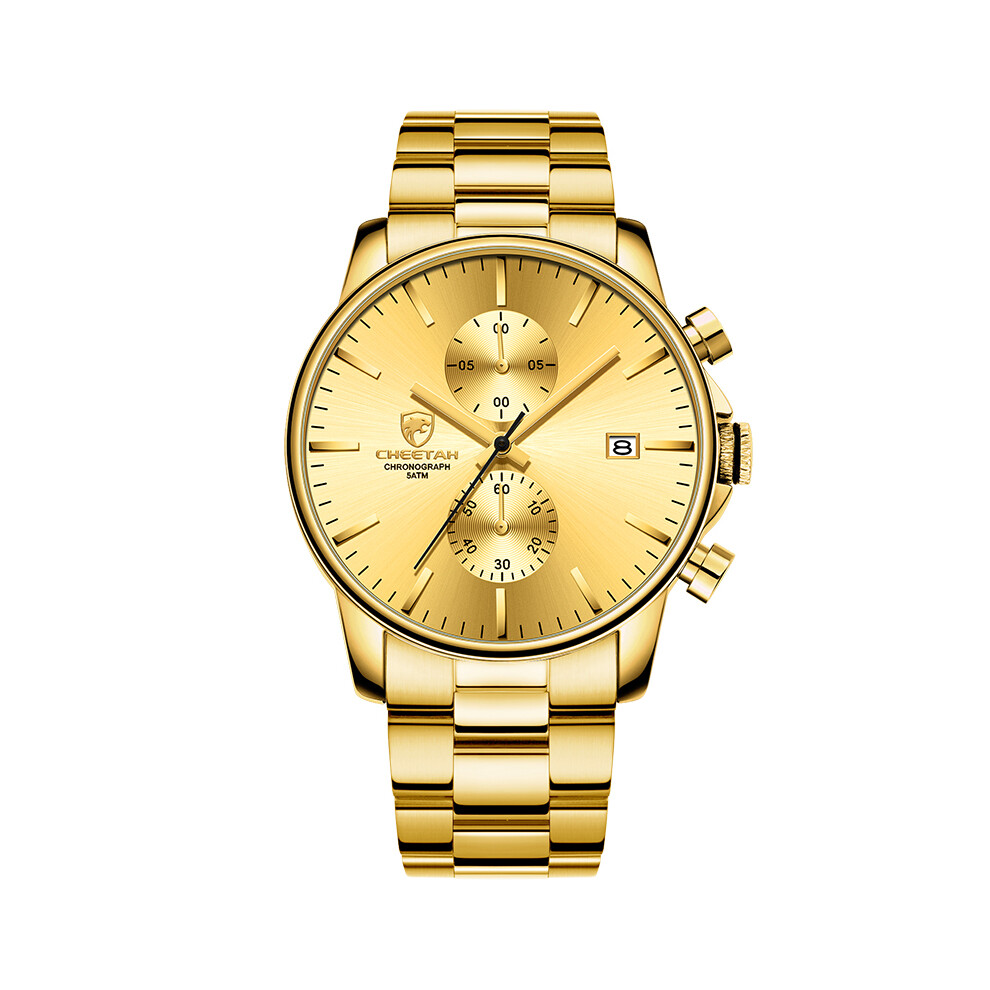 Montres de sport étanches pour hommes (acier, or, or), de marque supérieure, de luxe, pour hommes d'affaires