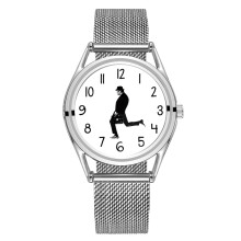(zelfde als foto) 30 FEB Walking Men Design Creatief ontworpen heren unisex horloge 3ATM waterbestendig