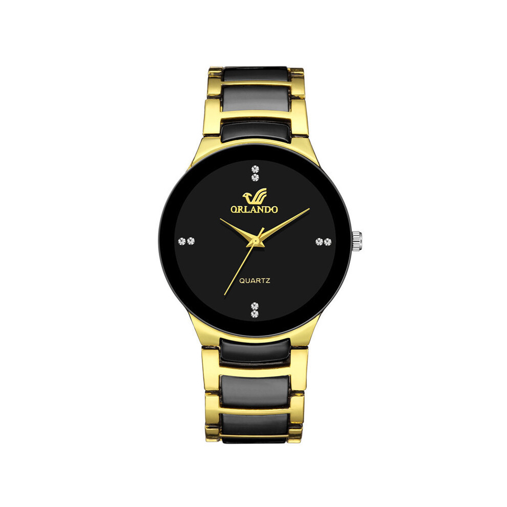 Montre-bracelet de luxe pour homme (noire), nouvelle marque 2022, bracelet en acier colorblock unisexe,