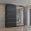 MN Furniture Sliding Doors Mirrored Wardrobes Shelves Black 120cm 1