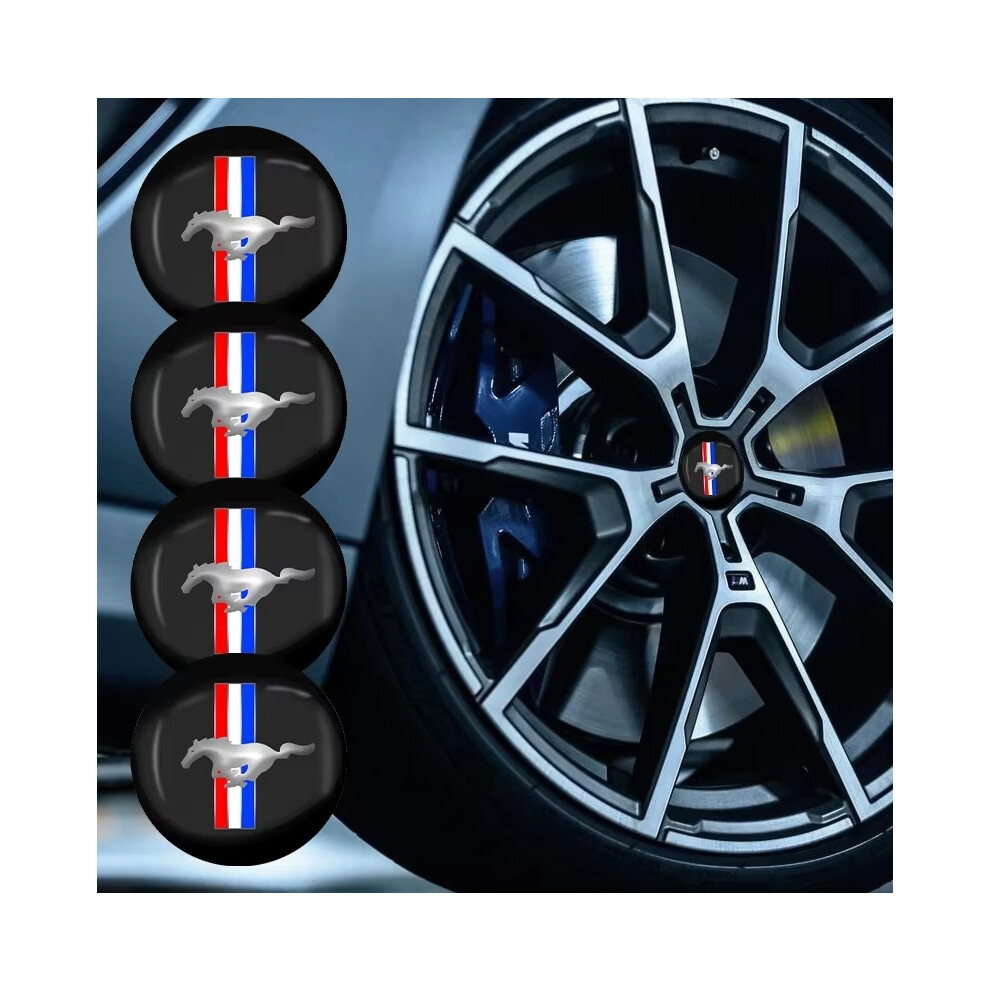 4Pcs 56Mm Car Wheel Hub Cap Metal Emblem Stickers Accessories For Ford Mustang Gt500 Gt350 Cobra Shelby Focus Mk2 Mk3 Fiesta 6943123515409