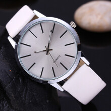 Montres à quartz pour hommes (blanches) - Montre-bracelet de luxe à la mode et décontractée - Montre-bracelet