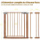 Dripex Safety Stair Gate 75-82cm Wood Pattern Color 4