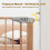 Dripex Safety Stair Gate 75-82cm Wood Pattern Color 5