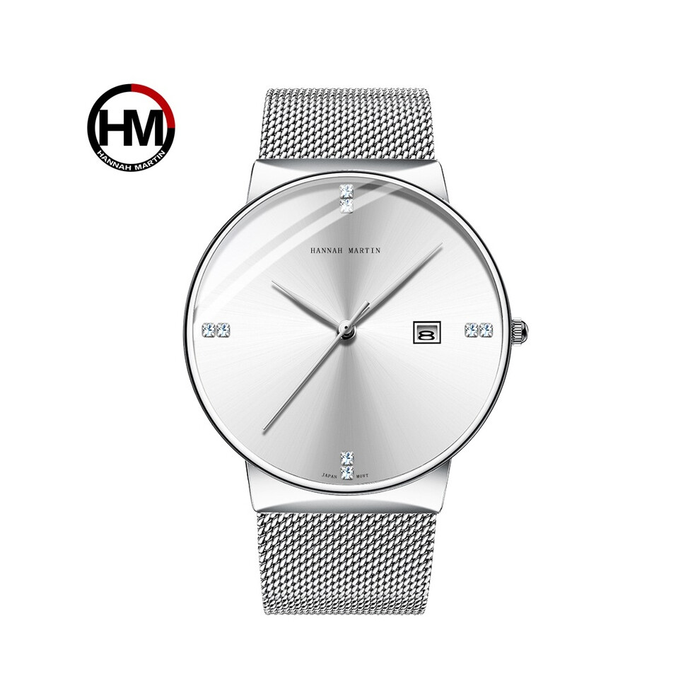 (HM-901-B-WYY) Montre homme en acier inoxydable classique affaires étanche haut de gamme mouvement à