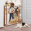 Dripex Safety Stair Gate 75-82cm Wood Pattern Color 8