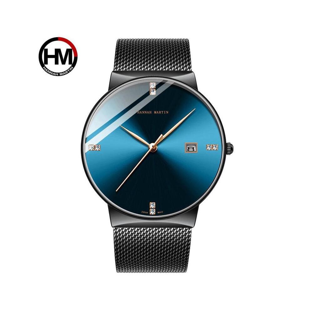(HM-901-L-WFH) Montre homme en acier inoxydable classique affaires étanche haut de gamme mouvement à