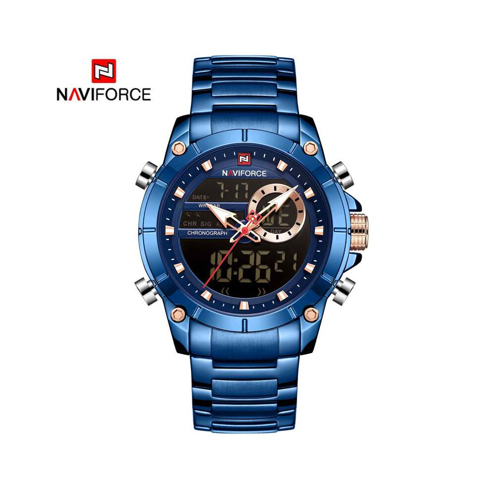 (BEBE) Montre-bracelet de sport originale de luxe pour hommes, montres numériques à quartz en acier