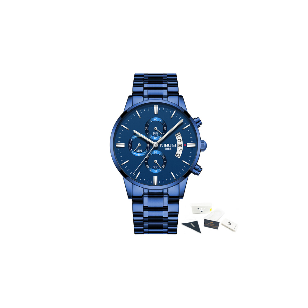 (13)NIBOSI Relogio Masculino Montres pour hommes Top Marque de luxe Célèbre Montre pour hommes Mode