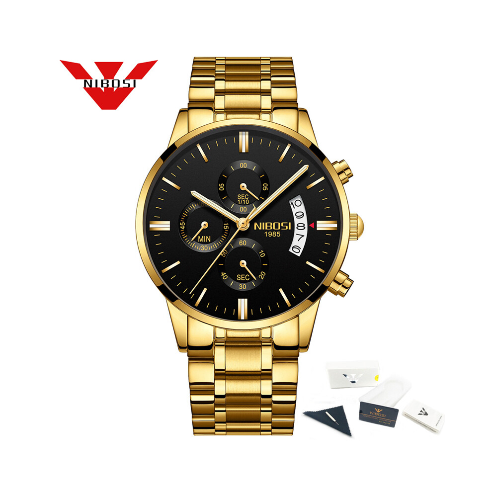 (1) NIBOSI Relogio Masculino Montres pour hommes Top Marque Luxe Célèbre Montre pour hommes Mode Décontracté