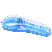 (blue) 1pcs Portable Men's Razor Blades Holder Box Portable Blue Travel Shaver Holder Box Case Shaving Machine