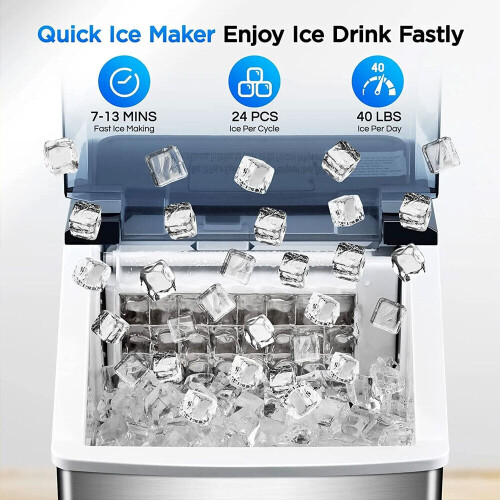 Counter Top Electric Ice Cube Maker Machine Digital LED Indicators 2