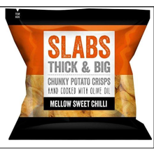 Slabs - Mellow Sweet Chilli Thick & Big Chunky Potato Crisps 80g x 14 Packs