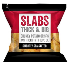 Slabs - Slightly Sea Salted Thick & Big Chunky Potato Crisps 14 x 80g Packs