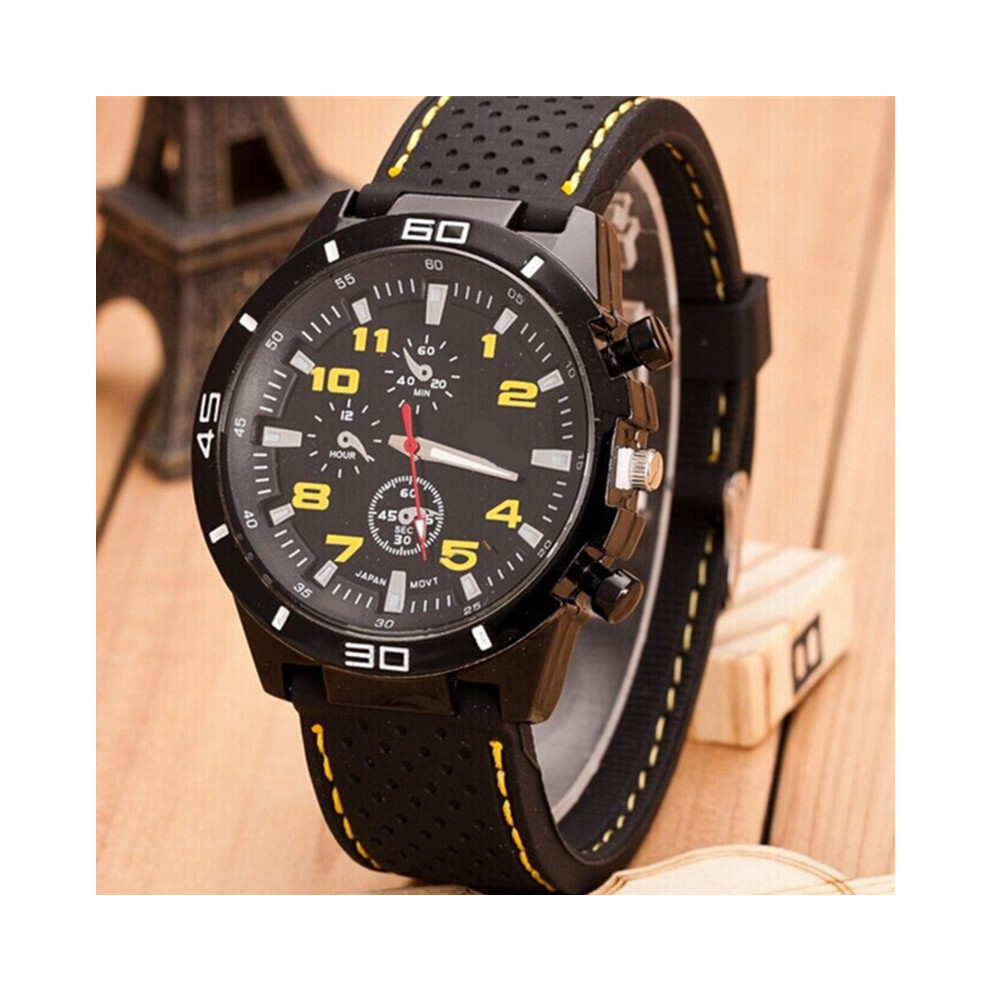 (YE) Célèbre marque Quartz hommes montres de luxe mâle horloge sport hommes montre mode bracelet en