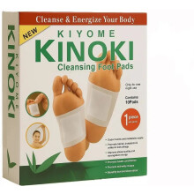 KIYOME KINOKI Cleansing Foot Pads - 10's Adhesive Patches | Stress Relief | Natural Unwanted Toxins Remover Kit
