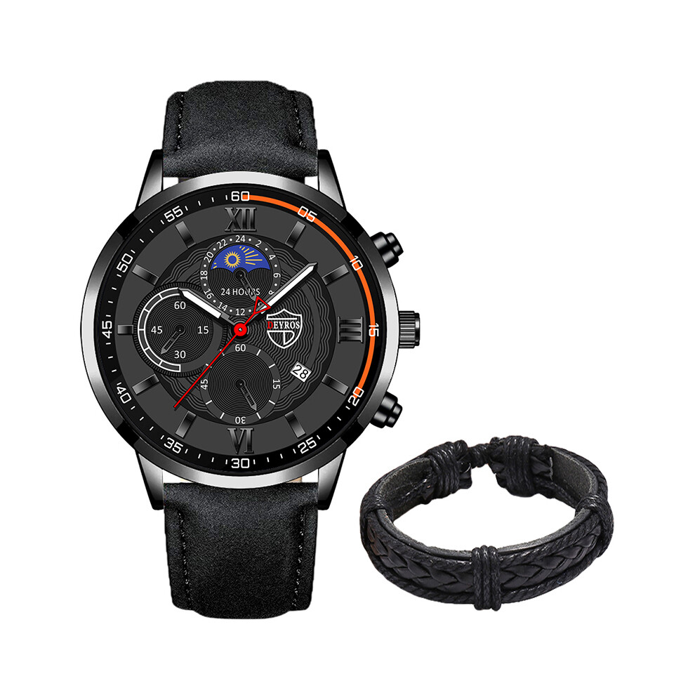 Montre de sport de luxe pour homme, en acier inoxydable, à quartz, style décontracté, avec bracelet