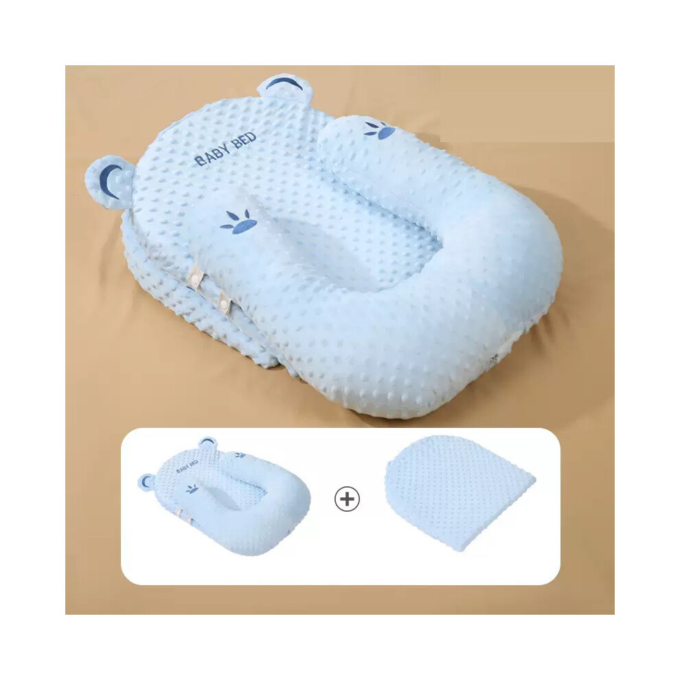 Xurikcoo (Baby Blue ) Baby Infant Newborn Pillow Cushion Prevent Flat Head Sleep Nest Pod Anti Roll