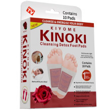 KIYOME KINOKI Cleansing Cornflower Foot Pads - 10's Adhesive Patches | Activating Cells Improving Functions of Vital Organs