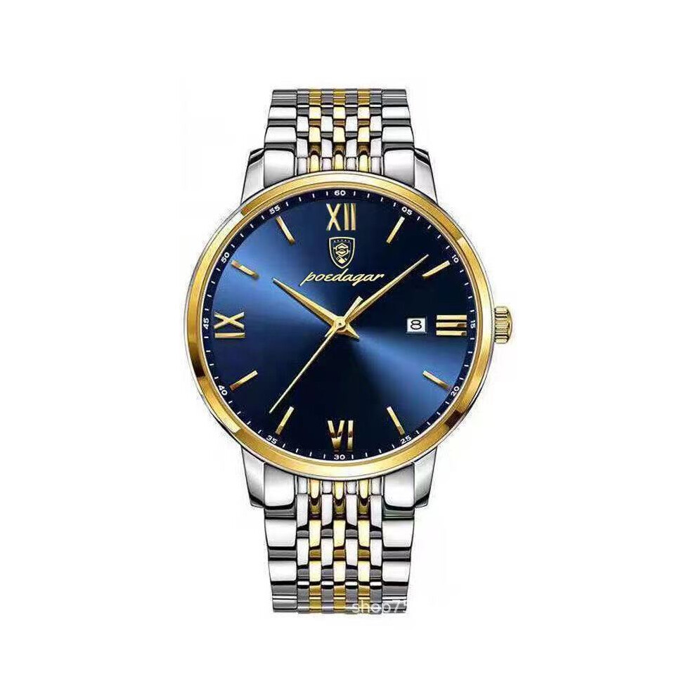 (Bleu doré) 2023 Nouvelles montres de luxe pour hommes de marque supérieure Montre à quartz en acier