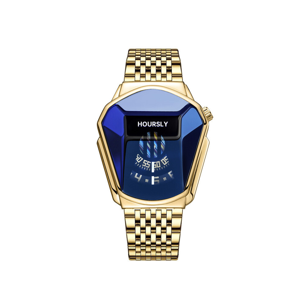 (QT390-3) Montre-bracelet tendance pour homme, marque de luxe, tendance, technologie en acier inoxydable,