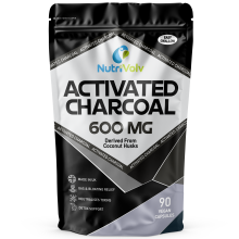 Activated Charcoal 600mg | 90 Capsules | Lower Gas & Bloating | Detox