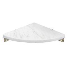 Driehoekige marmeren aluminium hoekplank - Badkamerhoekplank, wandplank, doucheplank