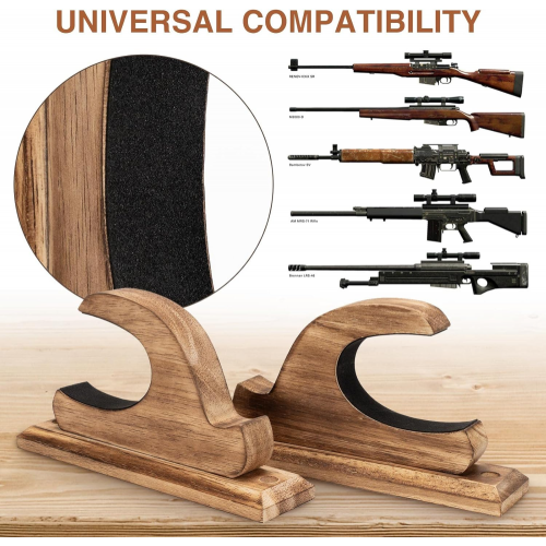 Support mural en bois pour fusil de chasse 2
