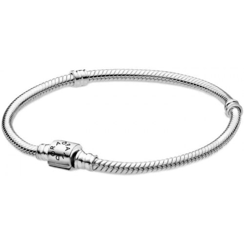 Pulseira Pandora Snake Chain com fecho de barril e prata esterlina (A2 19 cm)