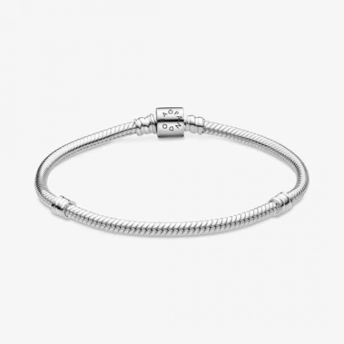 Pulseira Pandora Snake Chain com fecho de barril e prata esterlina (A2 19 cm) 2