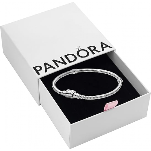 Pulseira Pandora Snake Chain com fecho de barril e prata esterlina (A2 19 cm) 1