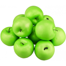 Conjunto de 12 manzanas verdes artificiales realistas de simulación, Zekai Fake