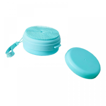 Cepillo corporal de silicona (azul), jabonera para masajes y baño. El cepillo de baño de silicona puede contener jabón líquido.