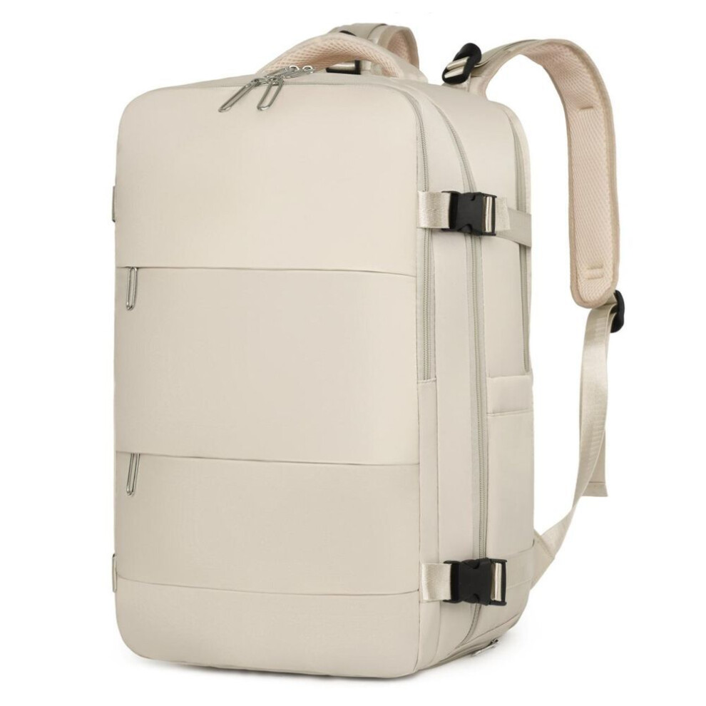 (khaki) Women Laptop Backpack 15.6inch Teenage girl USB charging school Backpack Independent Shoe bag travel Backpack outdoor Backpack
