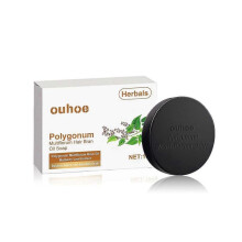 Ouhoe Polygonum Multiflorum Shampooing Soap Black Dense And Smooth Hair Gentle Cleansing Natural Black Hair Moisturizing Black Hair Soap