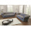 Chesterfield Style Venus Grey Fabric 3+2 Seater Sofa Set 1