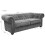 Chesterfield Style Venus Grey Fabric 3+2 Seater Sofa Set 3