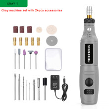 (PSD-010-GRAY1) Mini taladro eléctrico de 100 V ~ 240 V, herramientas eléctricas, amoladora multifuncional, accesorios