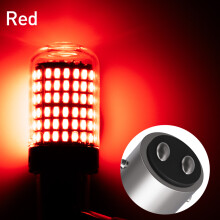 (Rojo 1157-6500K) 10 luces LED para coche de 114 LED, superbrillantes de 360, con pantalla de cristal, para intermitentes