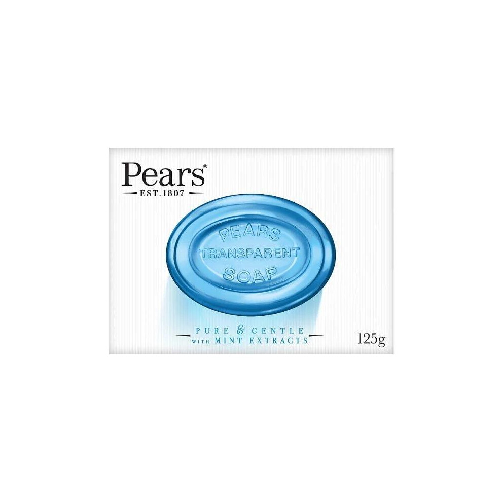 Pears 6 X Transparent Soap Pure & Gentle With Mint Extracts 125G