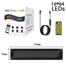 Panel de luz LED de píxeles con forma de ojo de diablo para camión, coche, 16 x 64 LED, 92 x 374 mm, 2 unidades,