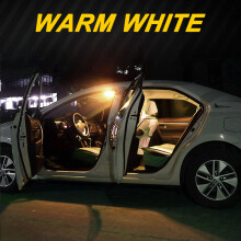 (Blanco advertencia) Kit de 15 bombillas LED Canbus para interior BMTxms para Lexus IS IS250 IS300 IS350 IS220D