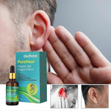 OUHOE organic ear protectant relieves tinnitus, back and ear discomfort, cleans earwax, and ear health care drops