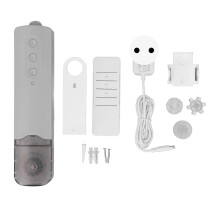 (As show, One size) Smart Curtain Motor WiFi Automatic Voice Control Wireless Roller Shade Motor AC100240V EU Plug